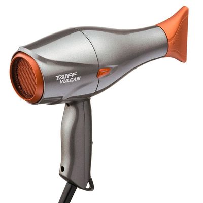 Secador de Cabelos Taiff Vulcan Diamante Íon Cerâmica Motor AC Profissional 2500W Laranja e Grafite / 110V