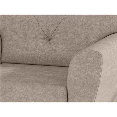 Poltrona Matrix Dalia com Pés de Madeira e Revestida em Veludo Turquey Bege