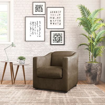 Poltrona Matrix Tyda em Tecido Suede Castor