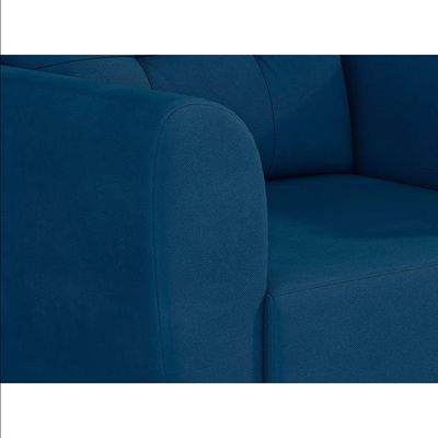 Poltrona Matrix Salvia com Pés de Madeira e Revestida em Veludo Turquey Petróleo