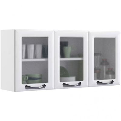 Cozinha Compacta Itatiaia New Premium com 1 Pia 12 Portas 2 Gavetas 10 Prateleiras 280cm de largura Branco