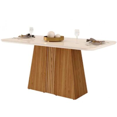 Mesa de Jantar Raquel Plus com 6 Cadeiras DJ Móveis Ginger/Kraft
