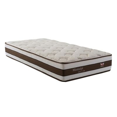 Cama Box Solteiro Herval Mississipi com Pillow Top e Molas Maxpring 64x88x188cm Marrom n/a