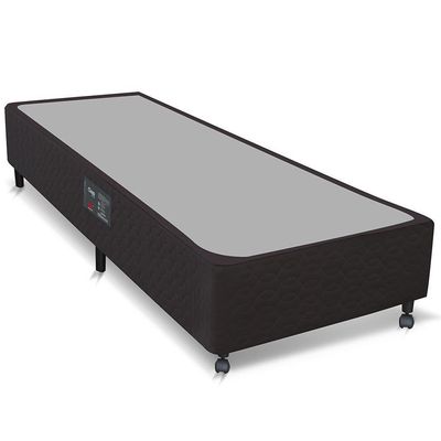 Cama Box Solteirão Castor Sleep Class Hibrido com Mola Ensacada 64x96x203cm Branco, Cinza e Marrom