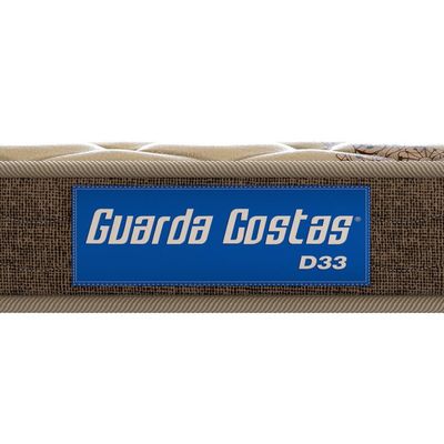Colchão de Solteiro Guarda Costas Espuma D33 14x88x188cm Probel Bege com Marrom