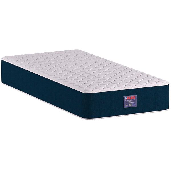 Colchão de Solteiro Flex Plaza Mayor D28 com Pillow In e Molas Ensacadas 24x88x188 cm Azul Colchão de Solteiro Flex Plaza Mayor D28 com Pillow In e Molas Ensacadas 24x88x188 cm Azul