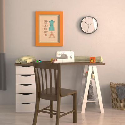 Escrivaninha Artany Spirit II com 5 Gavetas Nogal com Branco