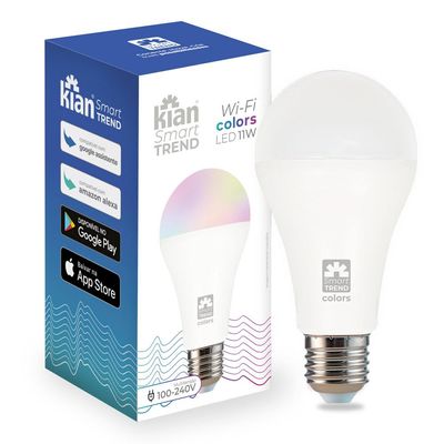 Lâmpada Led WiFi RGB 11W Kian 15140 Bivolt Bivolt