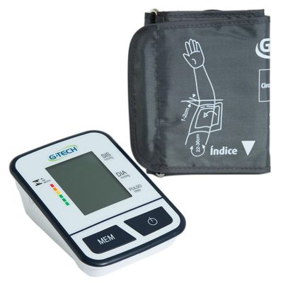 Aparelho de Pressão Digital Automático de Braço G-Tech BSP11 com Detecção de Arritmia e Data/Hora