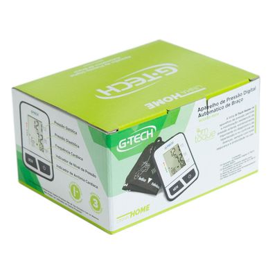 Aparelho de Pressão Digital Automático de Braço G-Tech BSP11 com Detecção de Arritmia e Data/Hora