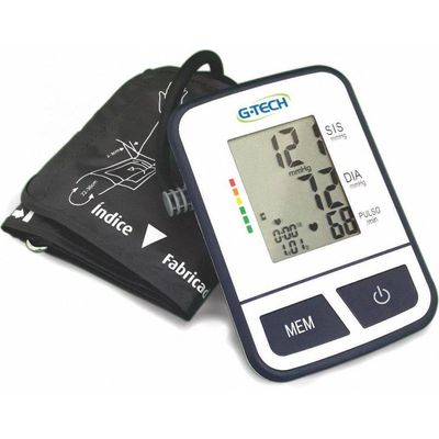 Aparelho de Pressão Digital Automático de Braço G-Tech BSP11 com Detecção de Arritmia e Data/Hora