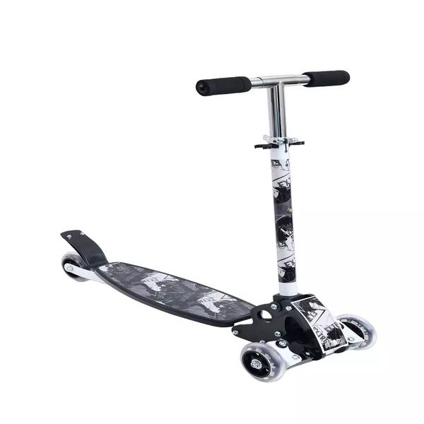Patinete Infantil 3 Rodas Dobrável Preto