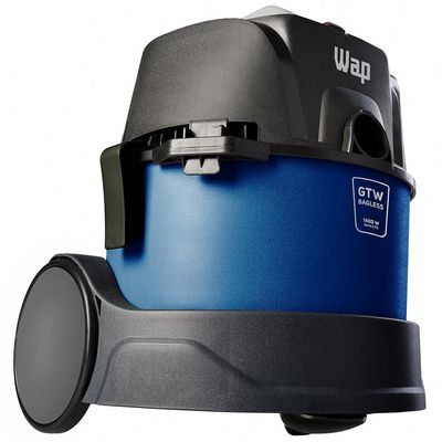 Aspirador de Água e Pó Wap GTW Bagless 1.400W Compacto 6 Litros com Soprador e Barril Portátil Preto e Azul / 110V