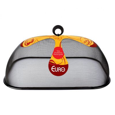 Tela Protetora Retangular Euro Home em Aço e ABS Preto