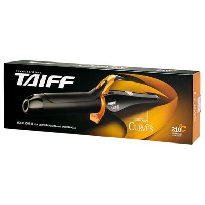 Modelador de Cachos Taiff Curves 1 1/4 Preto / Bivolt