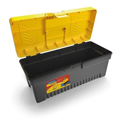 Caixa Plástica para Ferramentas 17 Tramontina Preto com Amarelo