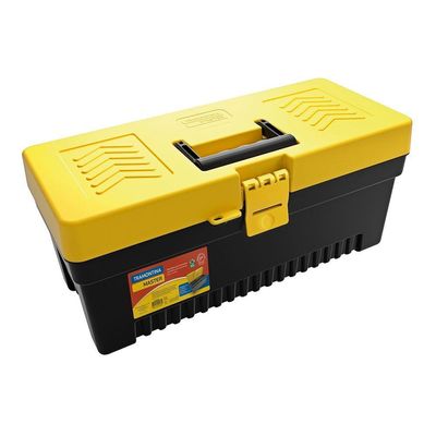 Caixa Plástica para Ferramentas 17 Tramontina Preto com Amarelo