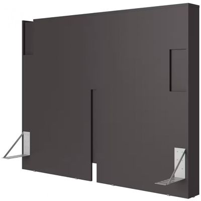 Cabeceira para Cama Box Casal e Queen Bartira Diplomata com Revestimento em Finish Foil Preto