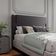 Cabeceira para Cama Box Casal e Queen Bartira Diplomata com Revestimento em Finish Foil Preto