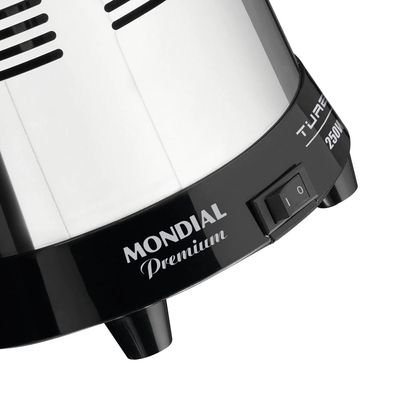 Extrator de Frutas Premium Turbo E10 250W Mondial Inox com Preto / Bivolt