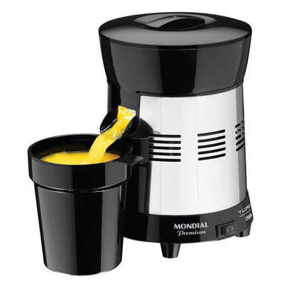 Extrator de Frutas Premium Turbo E10 250W Mondial Inox com Preto / Bivolt