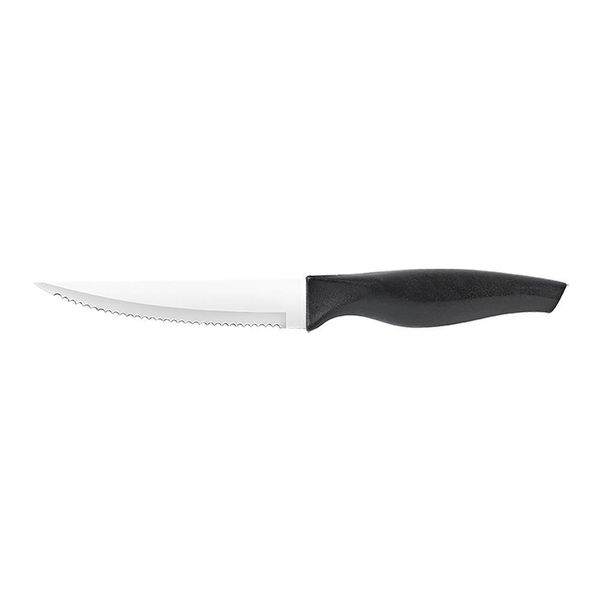 Faca 4 1/2 Multiuso Cross em Aço Inox e Polipropileno Brinox Preto e Inox
