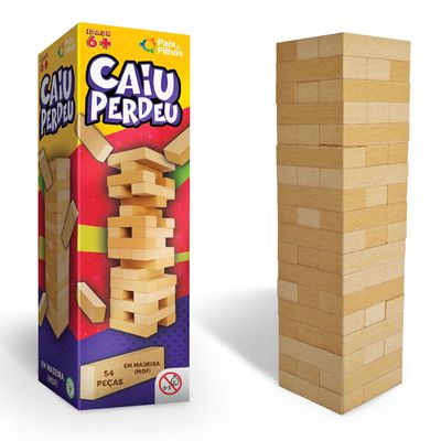 Jogo Caiu Perdeu 54 Peças Pais e Filhos 7460