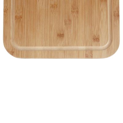Conjunto Churrasco Bamboo Tábua Retangular 30cm x 50cm
