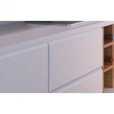 Rack Colibri Noronha 180cm para TV de Até 70 Polegadas Off White Matte/Freijó