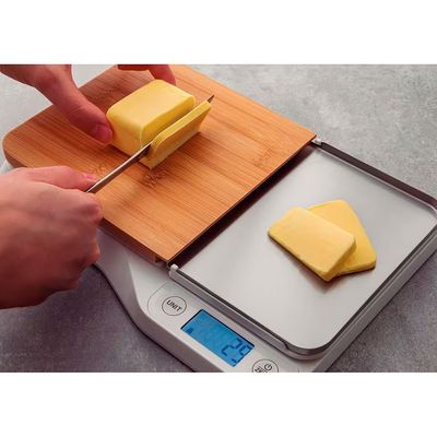 Balança Digital para Cozinha Tramontina Adatto 5kg com Tábua de Corte Branco