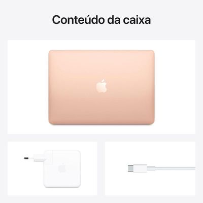 MacBook Air 13 Apple M1 8GB RAM 256GB SSD Dourado