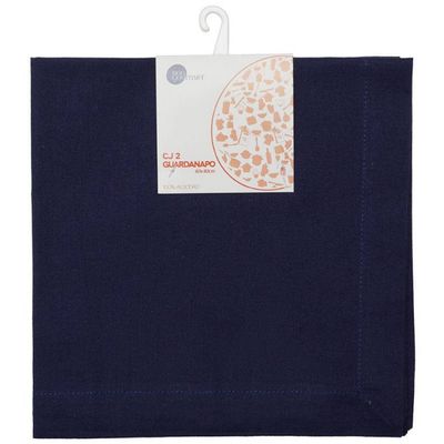 Conjunto de Guardanapos Wolff Mesa em Algodão 2 Peças Azul
