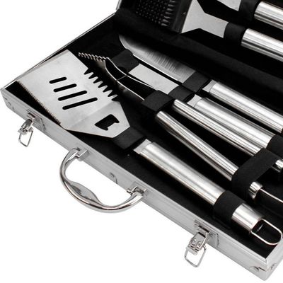 Conjunto para Churrasco Fracalanza Gourmet com Maleta 19 Peças Inox