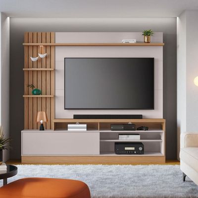 Painel Home Maceió 4 Prateleiras 4 Nichos para Tvs até 65 Polegadas Colibri n/a