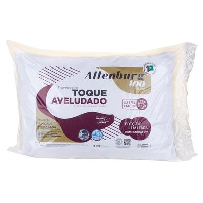 Travesseiro 48x68cm Toque Aveludado Altenburg Branca