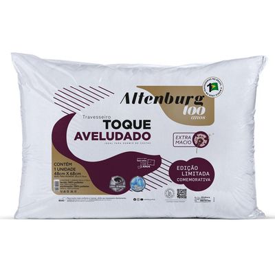 Travesseiro 48x68cm Toque Aveludado Altenburg Branca