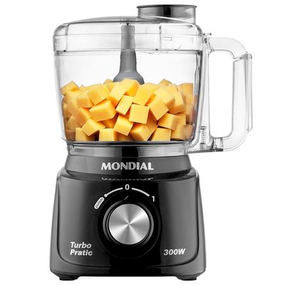 Mini Processador de Alimentos Turbo Pratic MP16 300W Mondial Preto / 110V