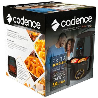 Fritadeira Sem Óleo Pratic Fryer Cadence Multifuncional FRT515 3 Litros Preto / 110V