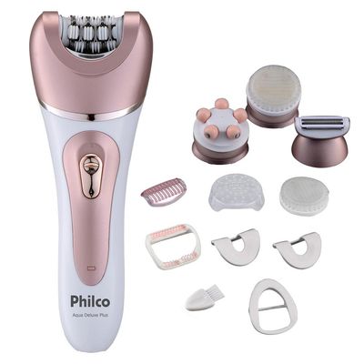Depilador Philco Aqua Deluxe Plus PDP02 Branco com Rosa / Bivolt