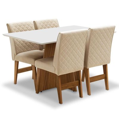 Mesa de Jantar Dublin com 4 Cadeiras Dobuê n/a