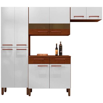 Cozinha Compacta Nala com 10 Portas, 2 Gavetas e 4 Prateleiras Kit`s Paraná n/a