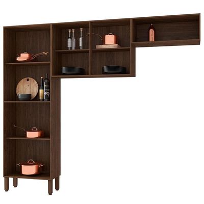 Cozinha Compacta Nala com 10 Portas, 2 Gavetas e 4 Prateleiras Kit`s Paraná n/a