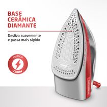 Ferro a Vapor Mondial Branco e Coral 1200W FVN-01-O