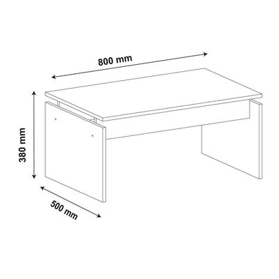 Mesa de Centro Cris Artely Móveis Amêndoa