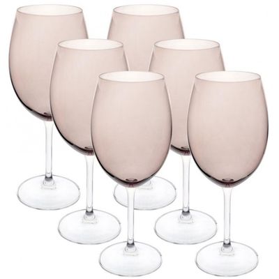 Conjunto de Taças para Água Bohemia Gastro 580ml 6 Peças Fumê