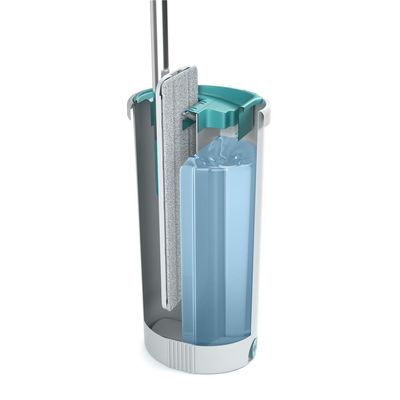 Mop Lava e Seca FlashLimp Fit com Balde 2,5L e Refil Cinza com Verde Esmeralda