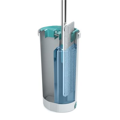 Mop Lava e Seca FlashLimp Fit com Balde 2,5L e Refil Cinza com Verde Esmeralda