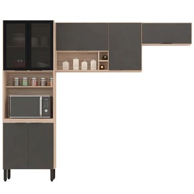 Cozinha Firenze 3 Peças Armário com 2 Portas Demóbile Avena com Granito