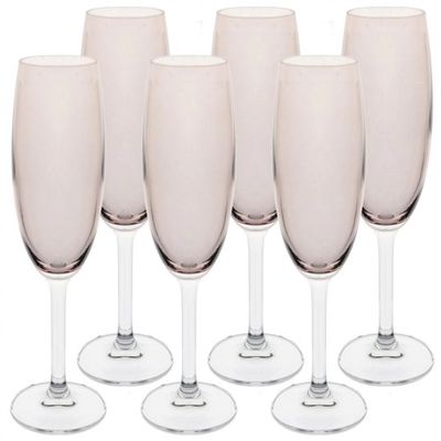 Conjunto de Taças para Champanhe Bohemia Gastro 220ml 6 Peças Fumê