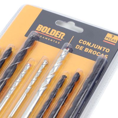 Conjunto de Brocas 9 Peças Bolder